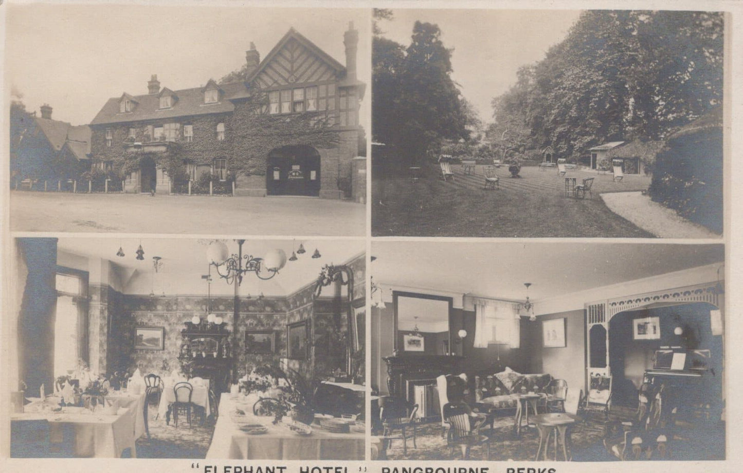 Berkshire Postcard - Views of "Elephant Hotel", Pangbourne - Mo’s Postcards 