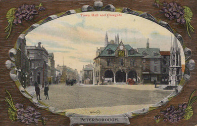 Cambridgeshire Postcard - Town Hall and Cowgate, Peterborough, 1912 - Mo’s Postcards 
