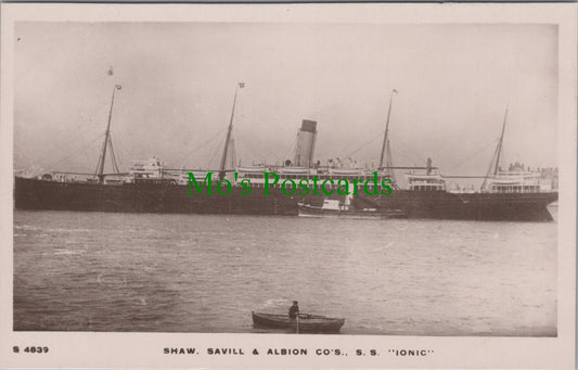 Shipping Postcard - The S.S."Ionic"