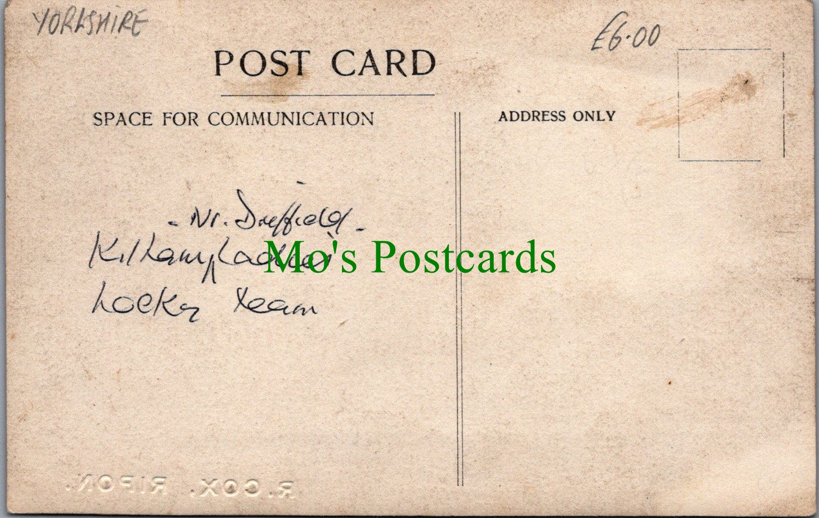 Sports Postcard - Yorkshire Ladies Hockey Team