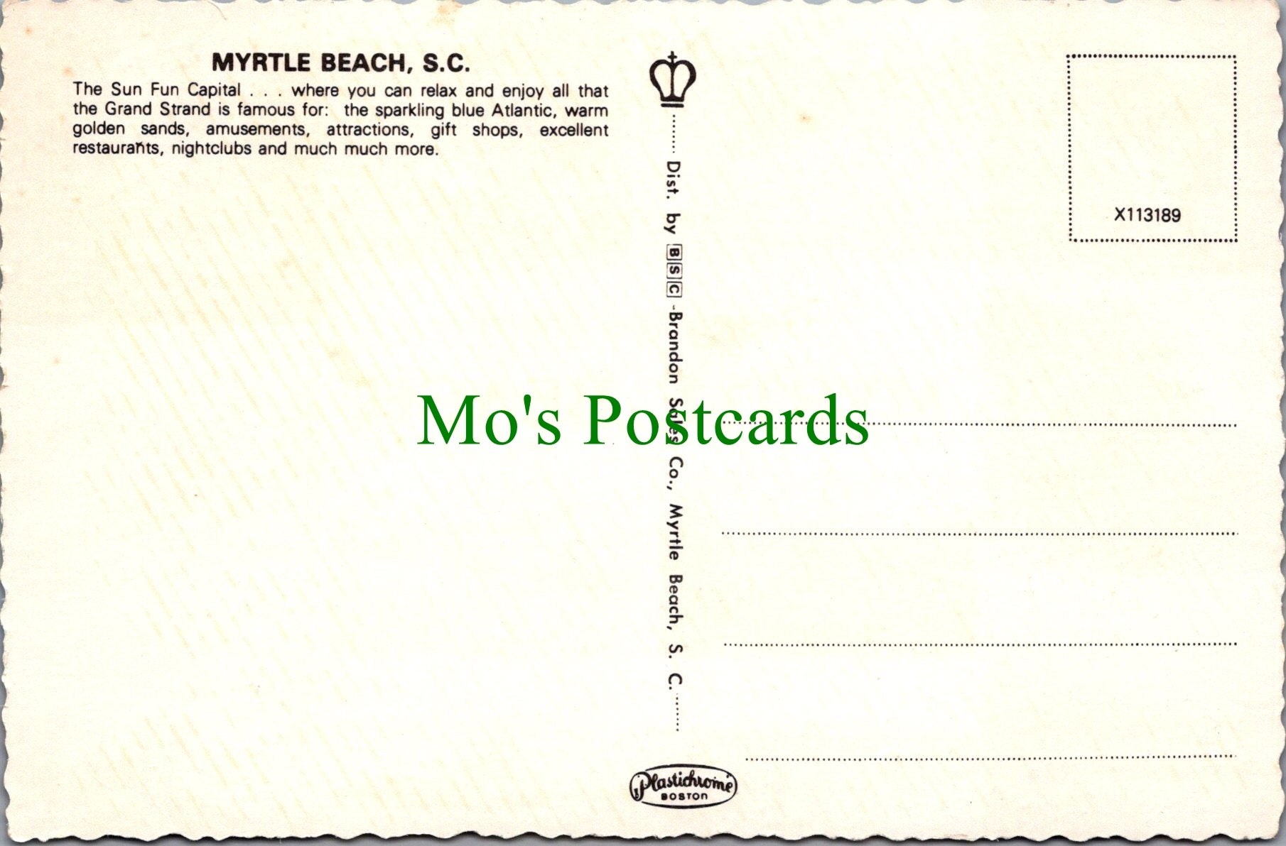 Greetings From Myrtle Beach, South Carolina