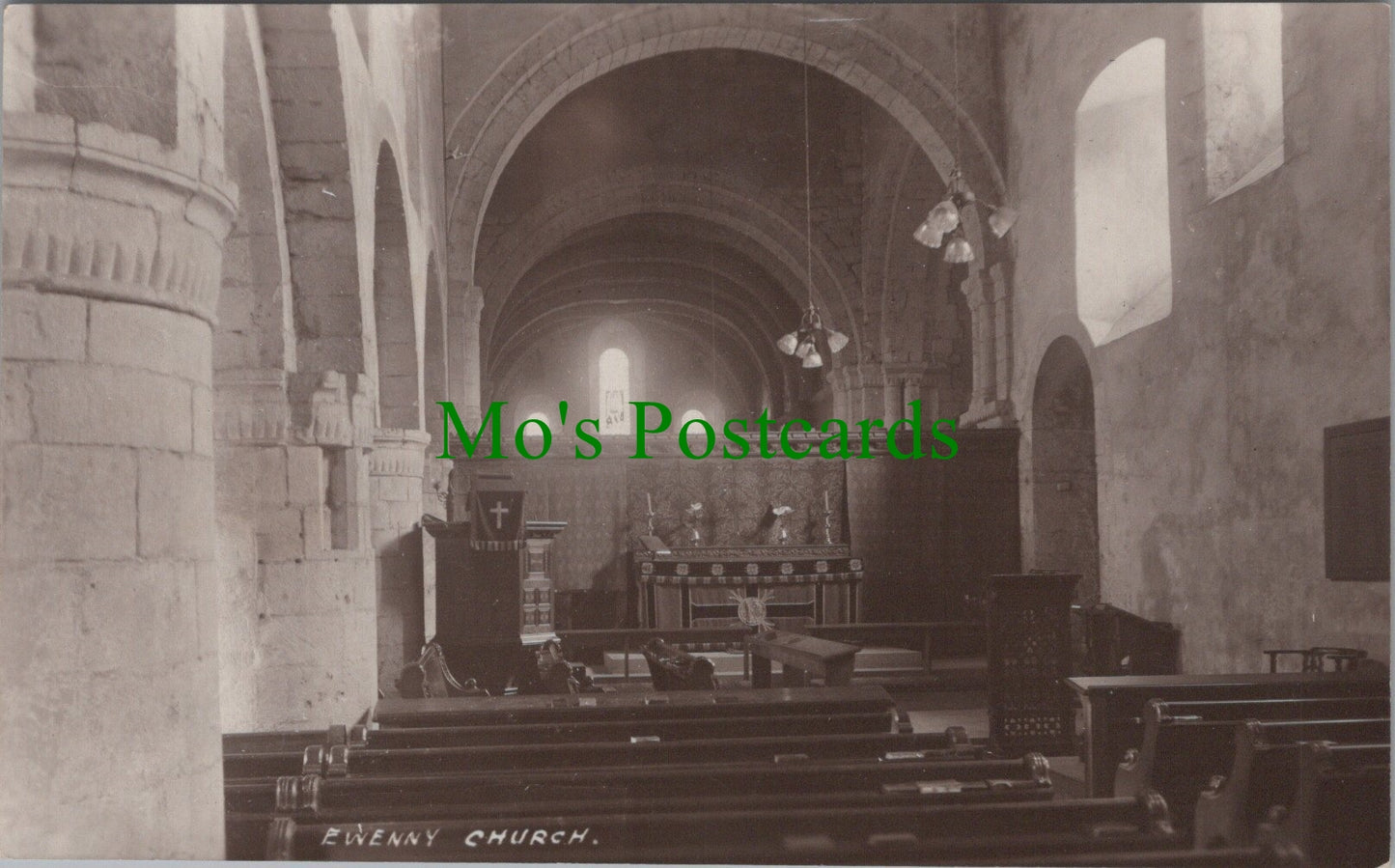 Interior of Ewenny Church, Glamorgan
