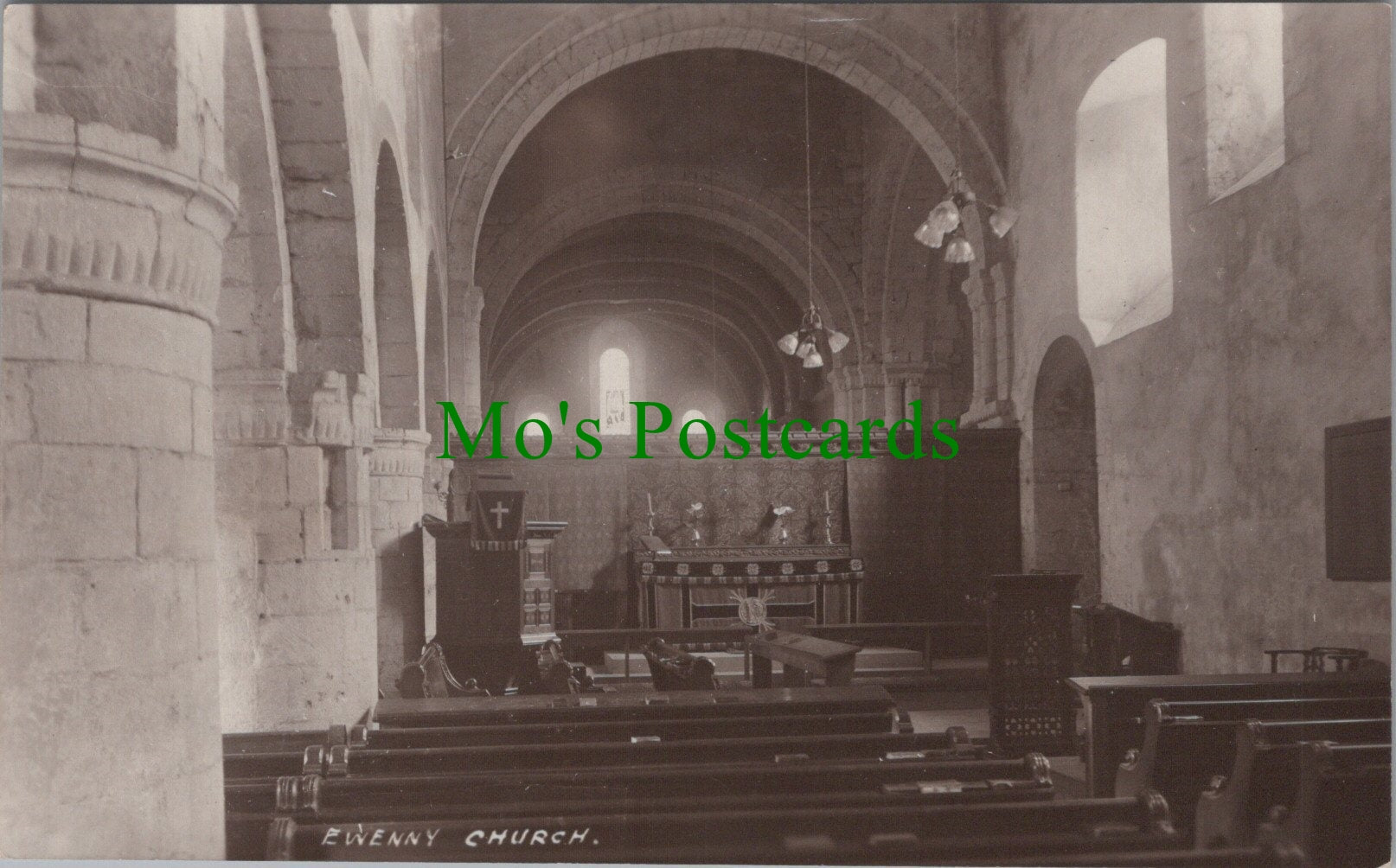 Interior of Ewenny Church, Glamorgan