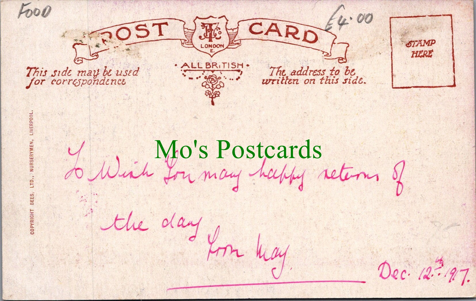Greetings Postcard - Happy Birthday Fruits