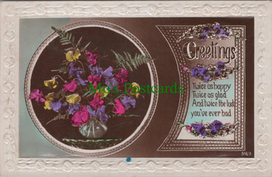 Birthday Greetings - Vase of Flowers