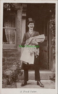 Comic Postcard - A Proud Father