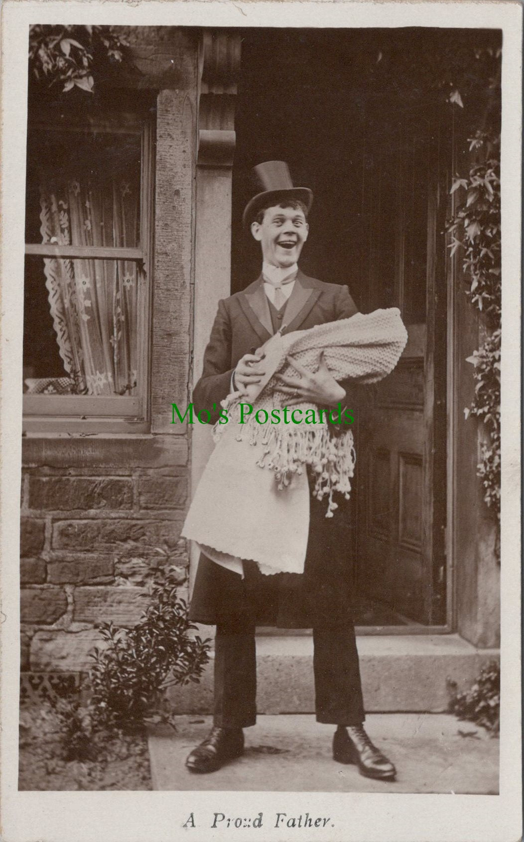 Comic Postcard - A Proud Father