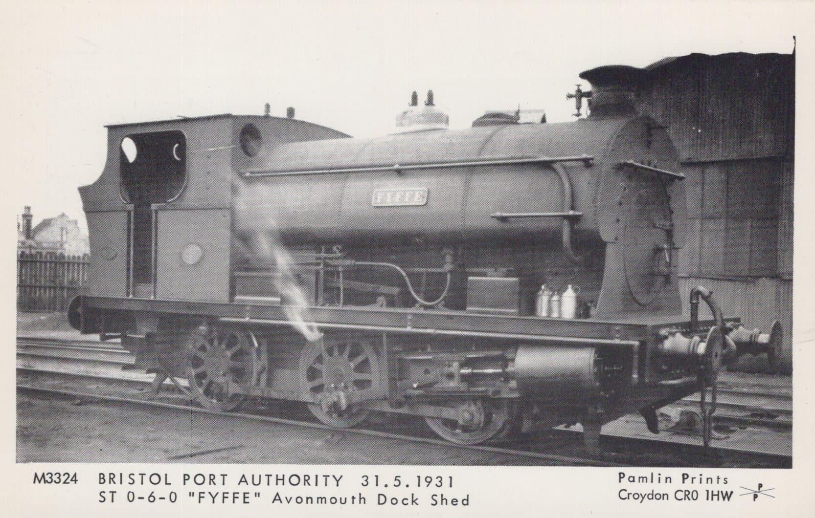 Bristol Postcard - Bristol Port Authority 1931, ST 0-6-0 "Fyffe" Avonmouth Dock Shed - Mo’s Postcards 
