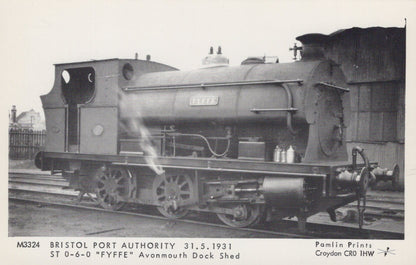 Bristol Postcard - Bristol Port Authority 1931, ST 0-6-0 "Fyffe" Avonmouth Dock Shed - Mo’s Postcards 