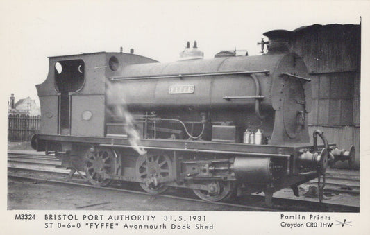 Bristol Postcard - Bristol Port Authority 1931, ST 0-6-0 "Fyffe" Avonmouth Dock Shed - Mo’s Postcards 