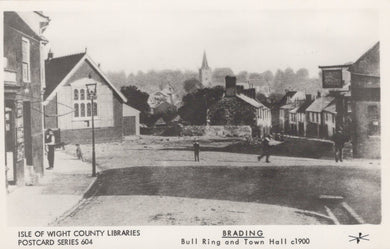Isle of Wight Postcard - Brading Bull Ring and Town Hall c1900 - Mo’s Postcards 