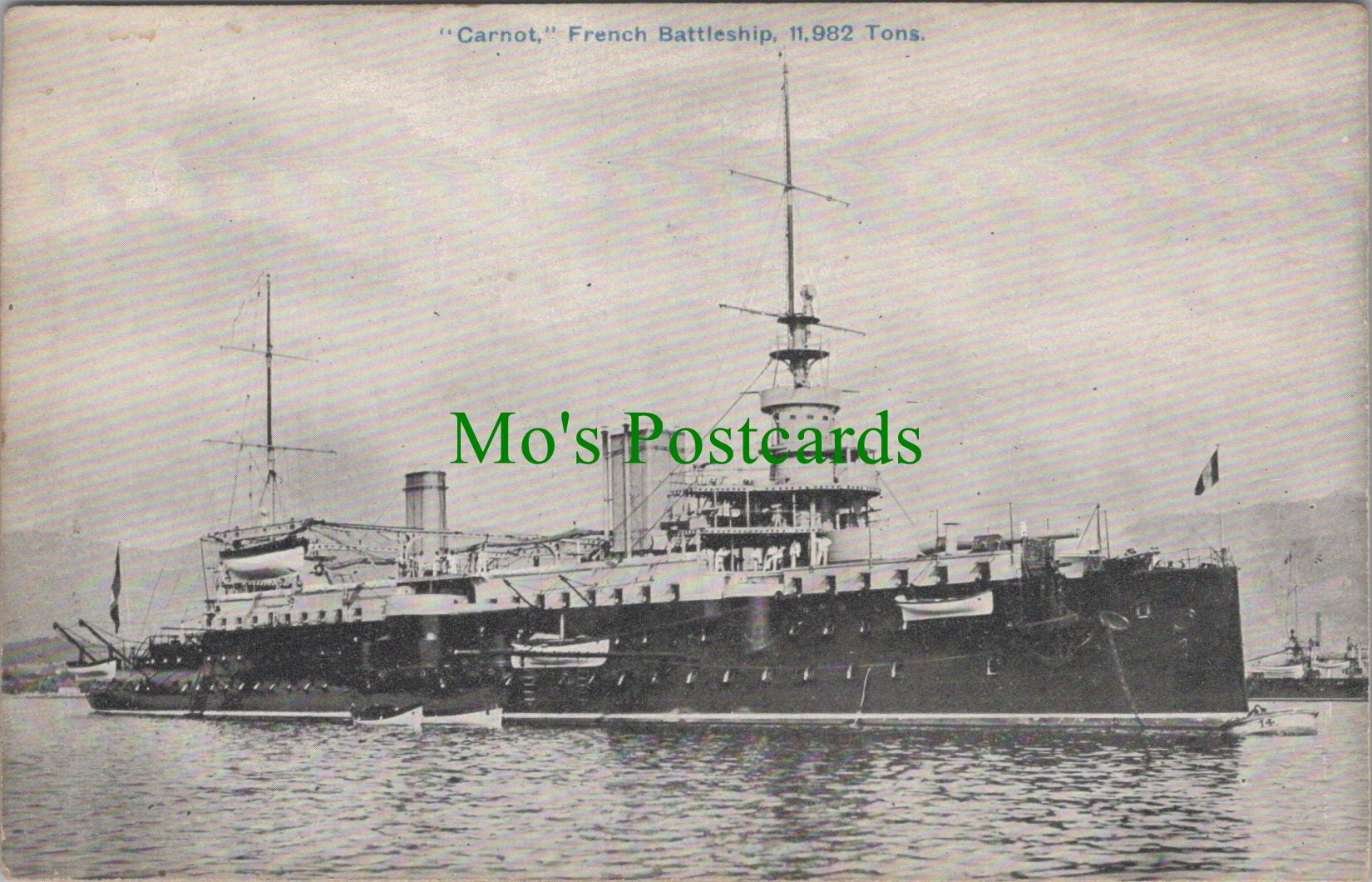 Naval Postcard - "Carnot", French Battleship