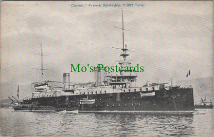 Naval Postcard - "Carnot", French Battleship