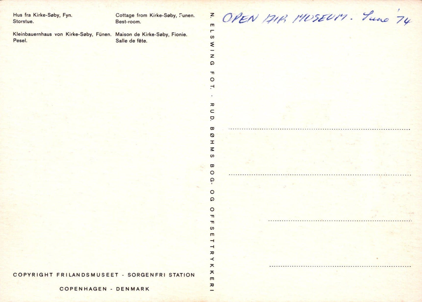 Denmark Postcard - Museum - Frilandsmuseet - Sorgenfri Station, Copenhagen - Mo’s Postcards 