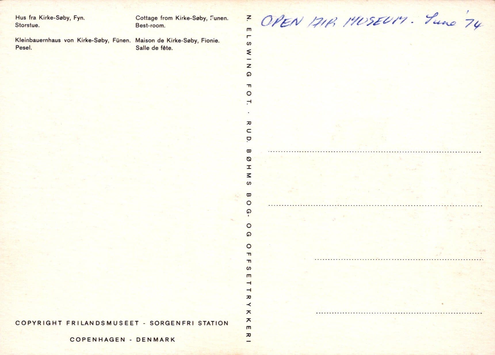 Denmark Postcard - Museum - Frilandsmuseet - Sorgenfri Station, Copenhagen - Mo’s Postcards 