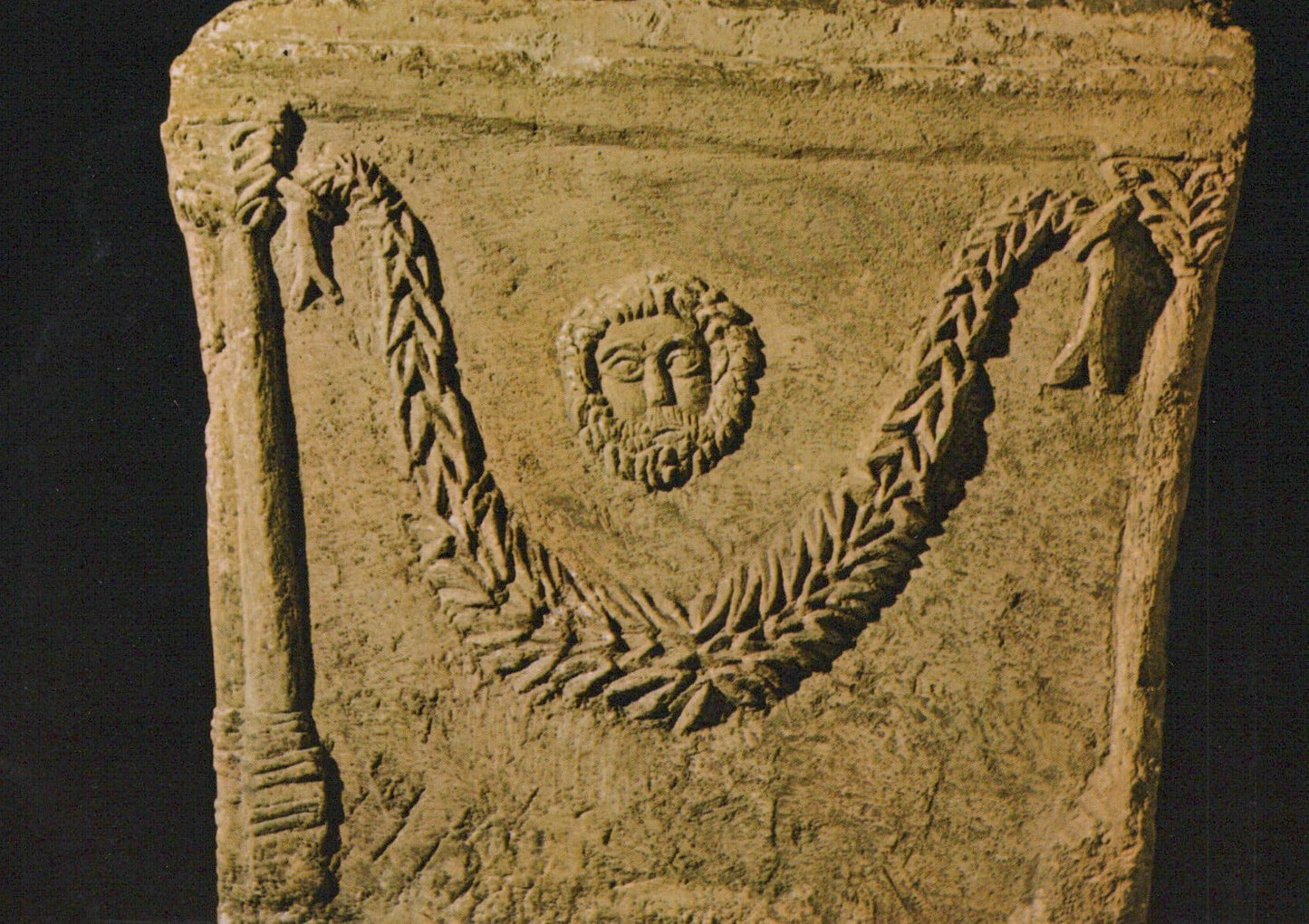 Israel Postcard - Beth Shearim, Sarcophagus With Reliefs and a Human Face - Mo’s Postcards 