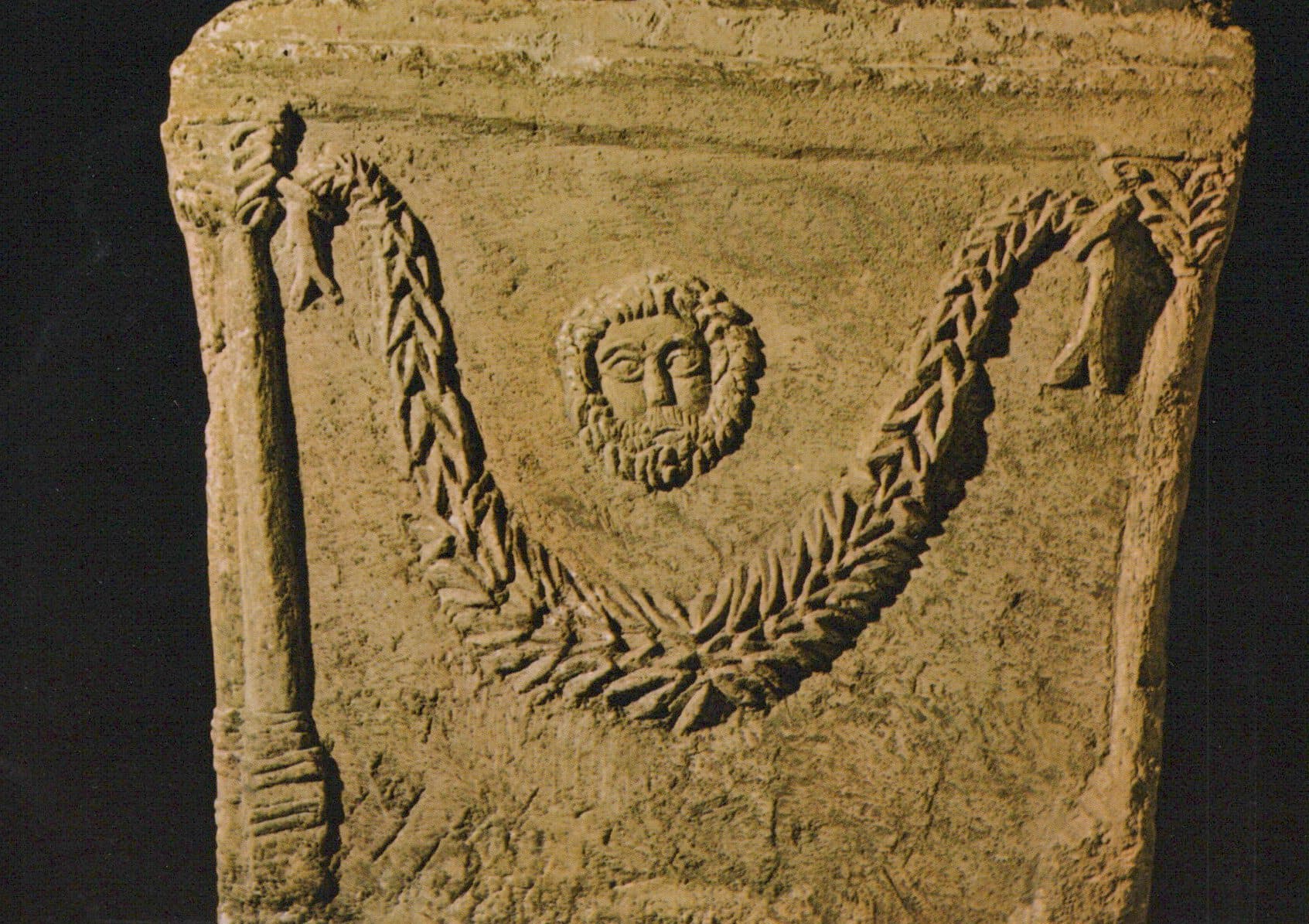 Israel Postcard - Beth Shearim, Sarcophagus With Reliefs and a Human Face - Mo’s Postcards 