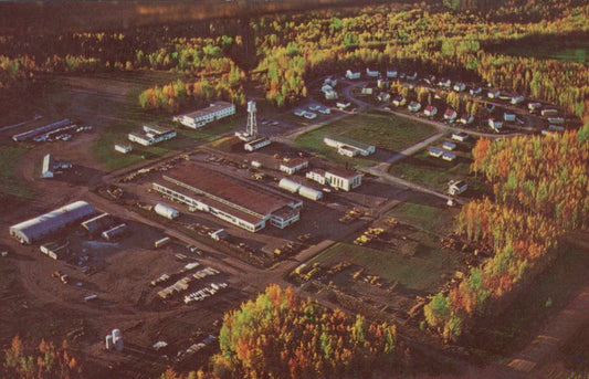 Canada Postcard - Aerial View of Fort Nelson Forest Industries, Alaska Highway Maintenance Depot - Mo’s Postcards 
