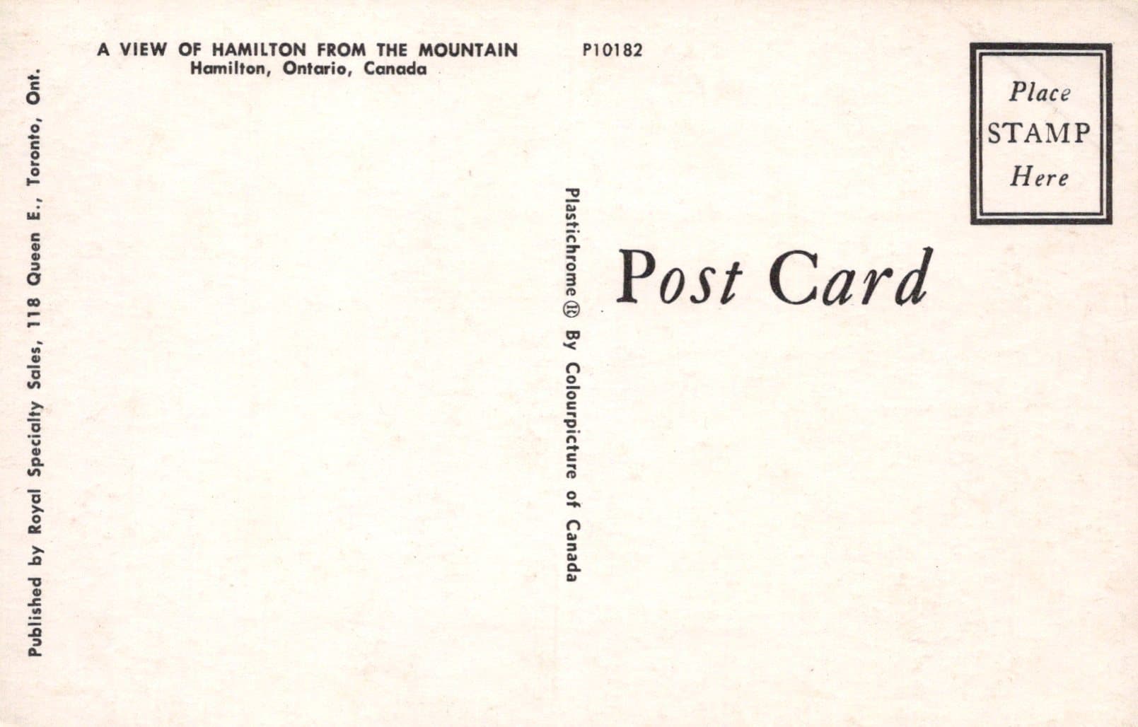 Canada Postcard - Aerial View of Hamilton From The Mountain, Hamilton, Ontario - Mo’s Postcards 