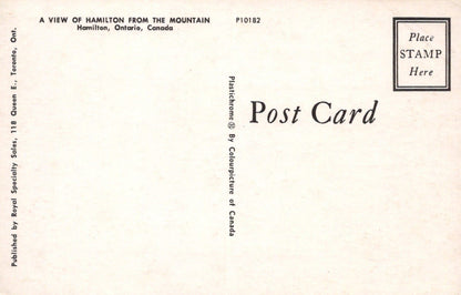 Canada Postcard - Aerial View of Hamilton From The Mountain, Hamilton, Ontario - Mo’s Postcards 