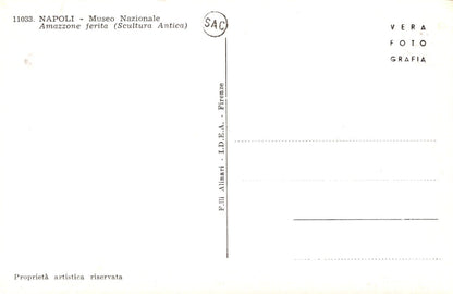 Italy Postcard - Napoli Museum - Museo Nazionale - Amazzone Ferita (Scultura Antica) - Mo’s Postcards 