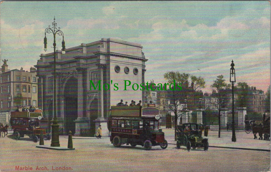 Traffic at Marble Arch, London