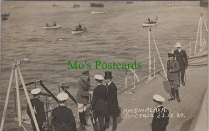 Naval Postcard - HMS Malaya at Port Said