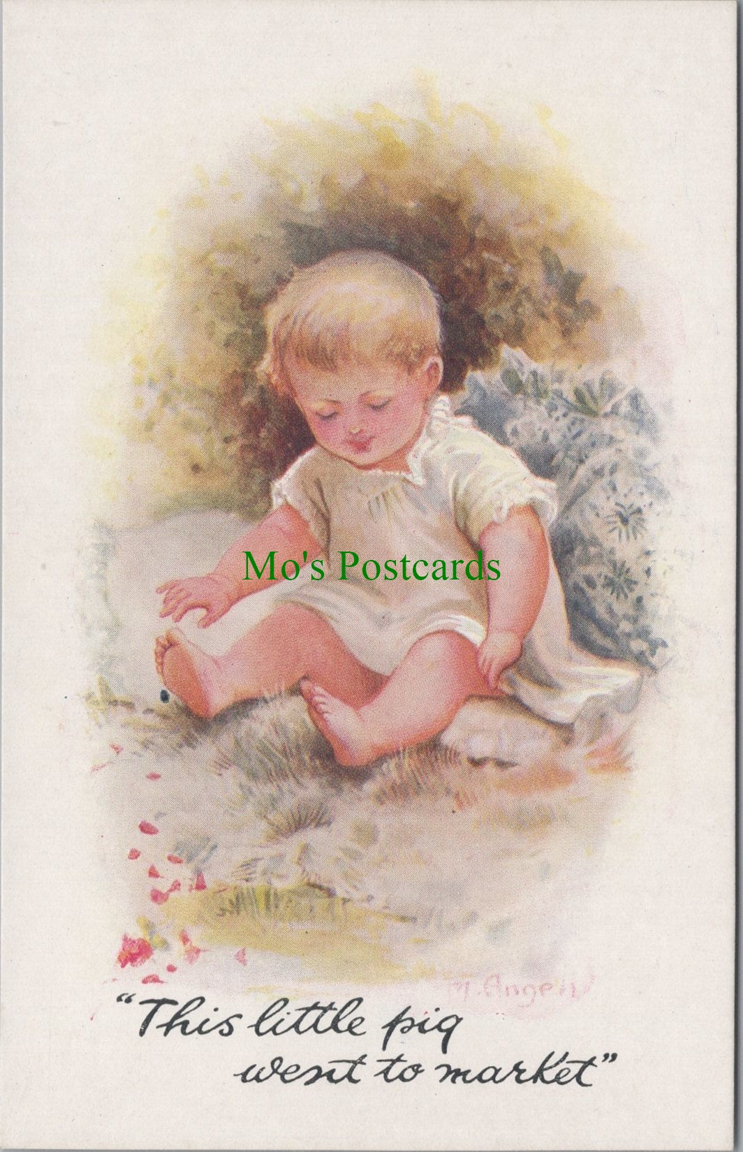 Children Postcard - Baby - Artist M.Angell