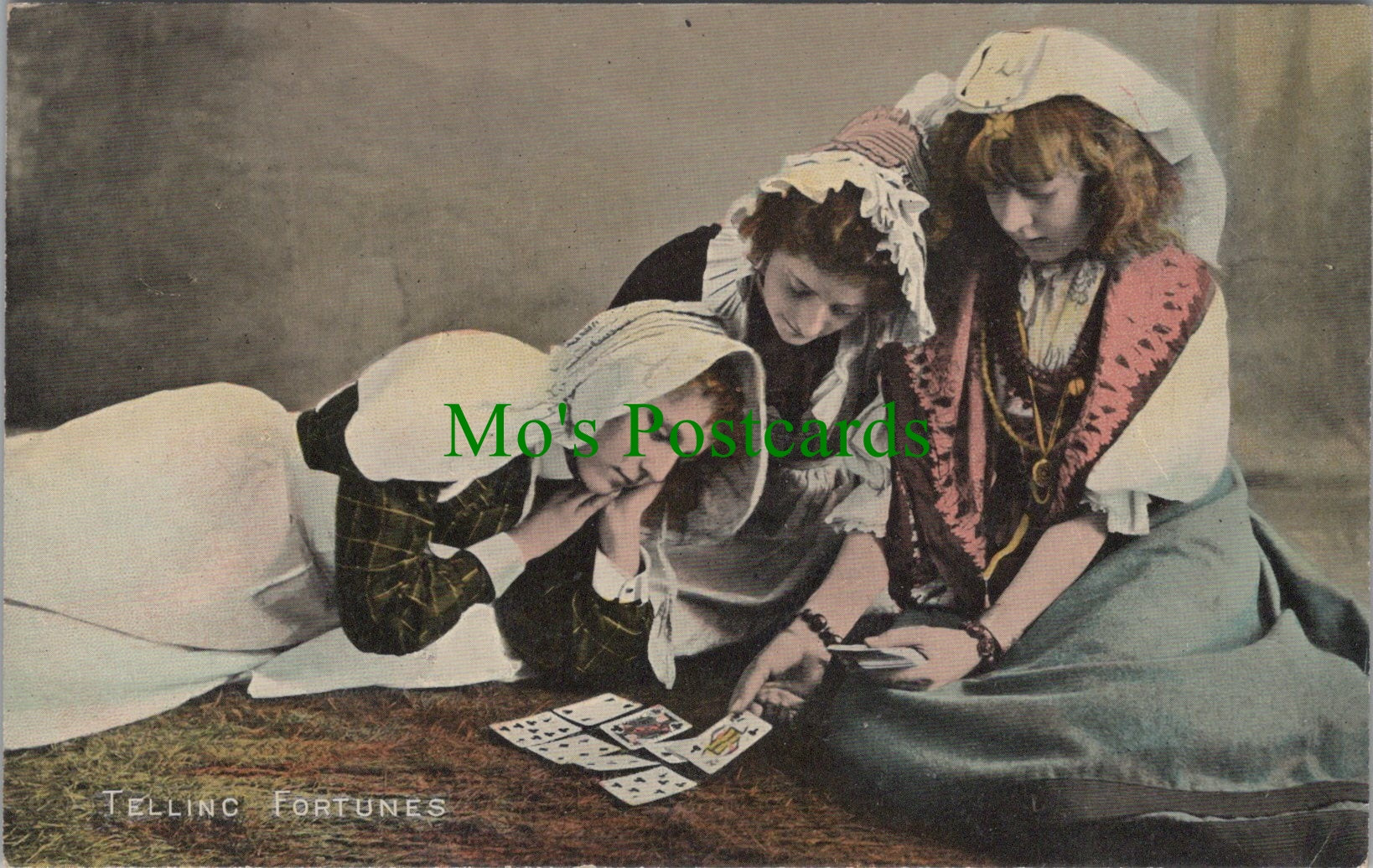 Playing Cards Postcard - Telling Fortunes