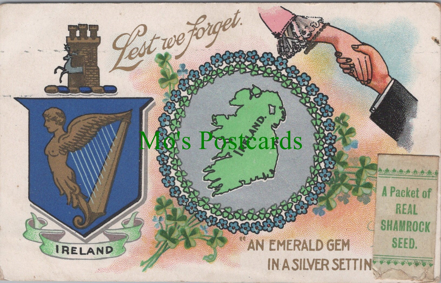 Irish Greetings Postcard - Lest We Forget, An Emerald Gem