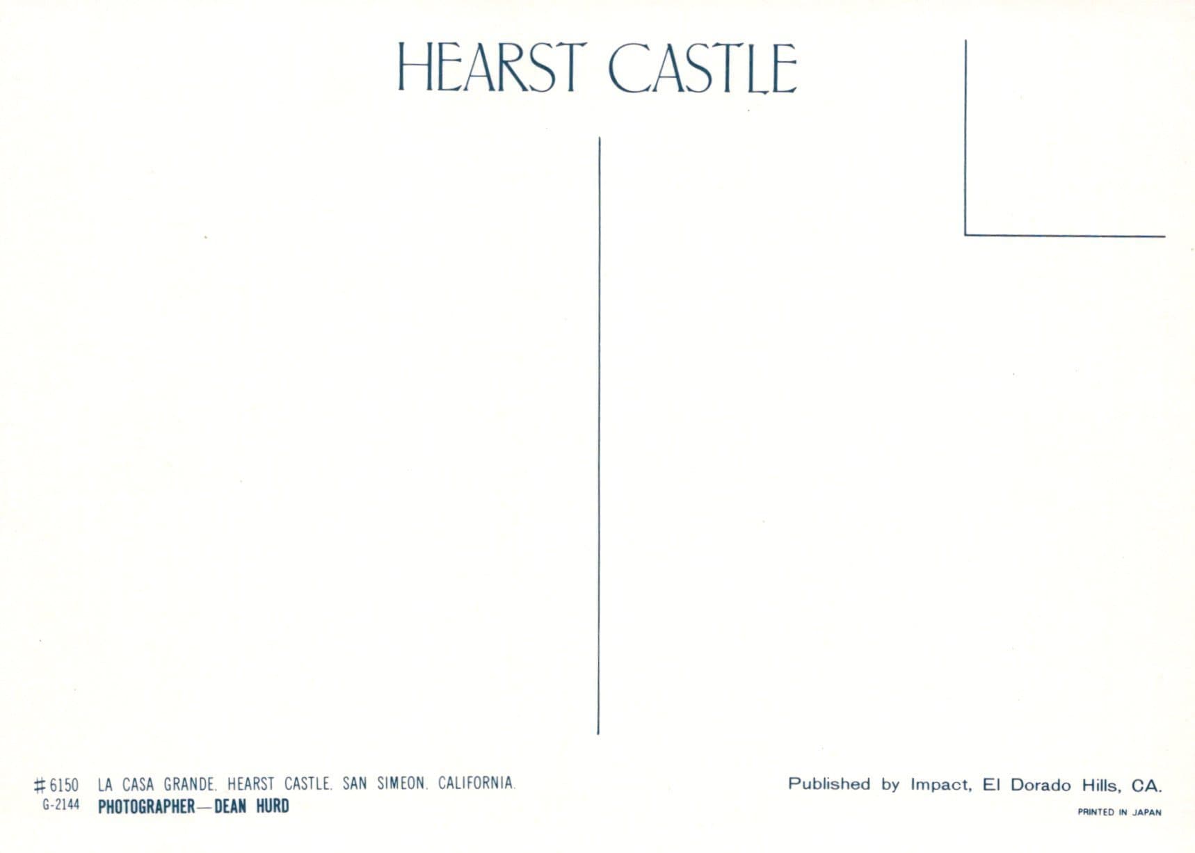 America Postcard - La Casa Grande Hearst Castle, San Simeon, California - Mo’s Postcards 