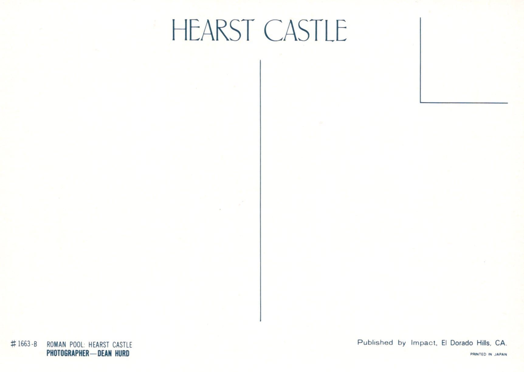America Postcard - Roman Pool, Hearst Castle, San Simeon, California - Mo’s Postcards 