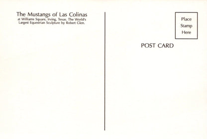America Postcard - The Mustangs of Las Colinas, Williams Square, Irving, Texas - Mo’s Postcards 