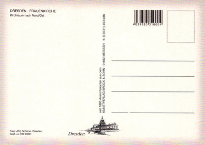 Germany Postcard - Dresden - Frauenkirche - Kirchraum Nach Nord / Ost - Mo’s Postcards 