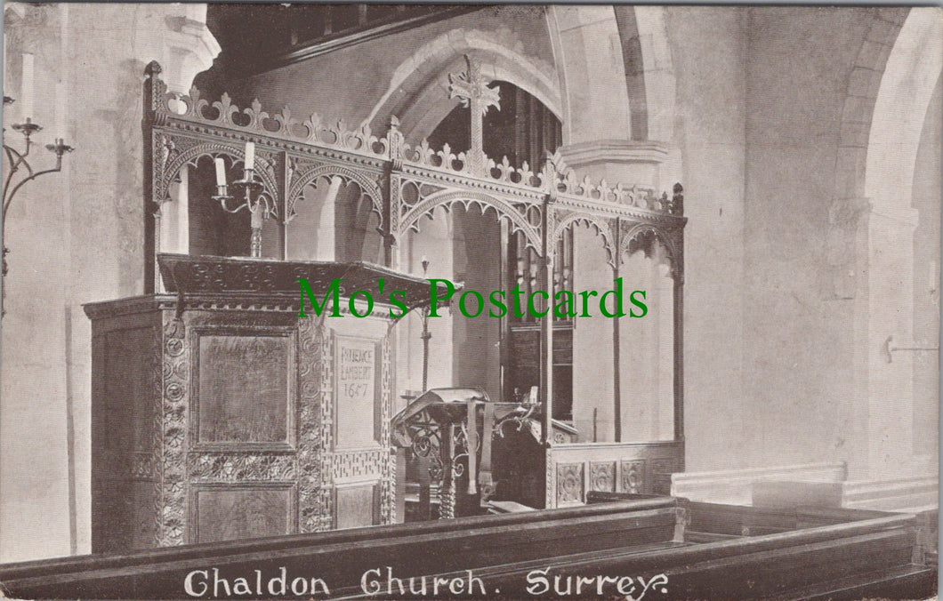 Interior of Chaldon Church, Surrey