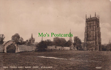 Bell Tower From Abbey Park, Evesham, Worcestershire
