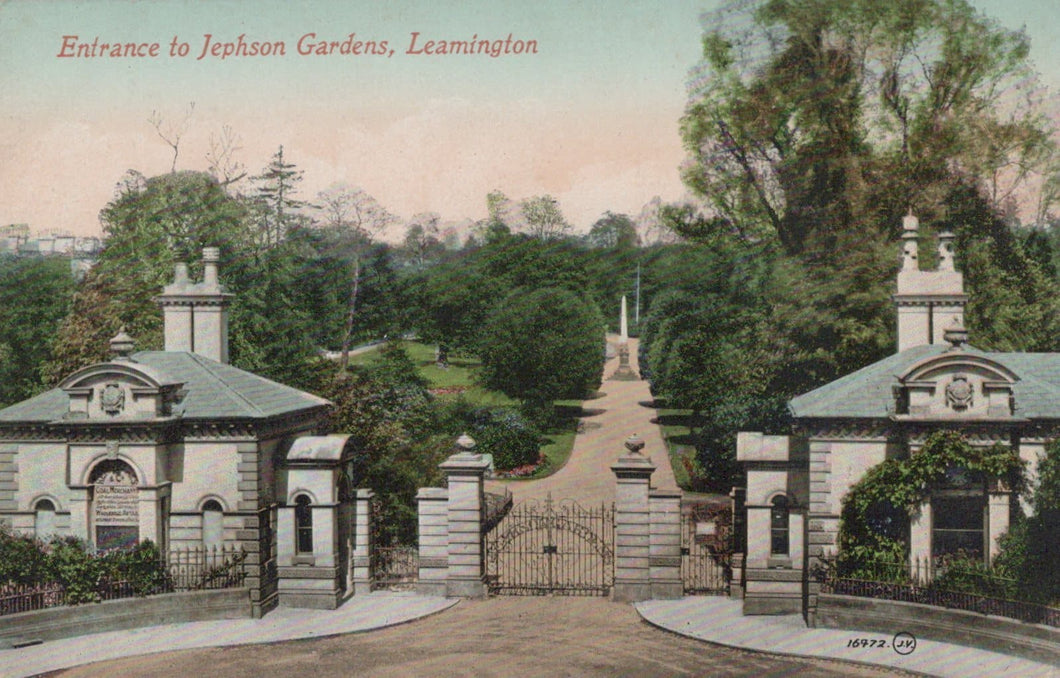 Warwickshire Postcard - Entrance To Jephson Gardens, Leamington - Mo’s Postcards 