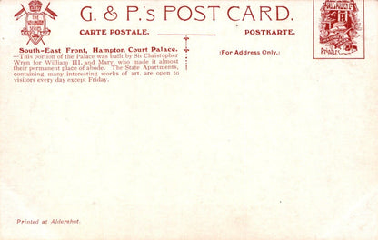 Middlesex Postcard - South-East Front, Hampton Court Palace - Mo’s Postcards 