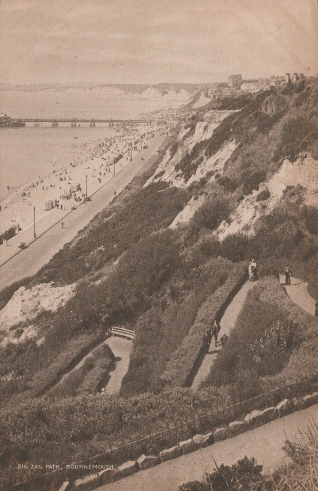 Dorset Postcard - Zig Zag Path, Bournemouth - Mo’s Postcards 