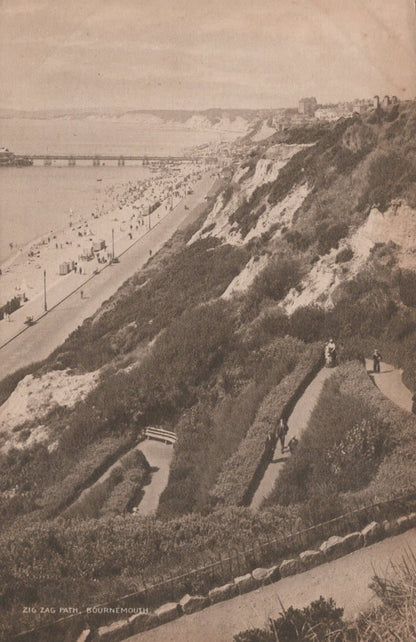 Dorset Postcard - Zig Zag Path, Bournemouth - Mo’s Postcards 