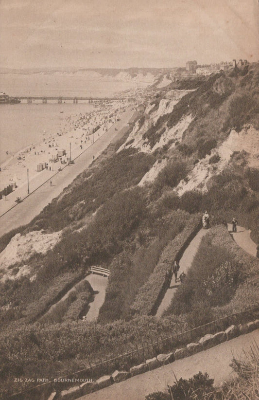 Dorset Postcard - Zig Zag Path, Bournemouth - Mo’s Postcards 