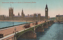Load image into Gallery viewer, London Postcard - Westminster Bridge and Houses of Parliament - Mo’s Postcards 
