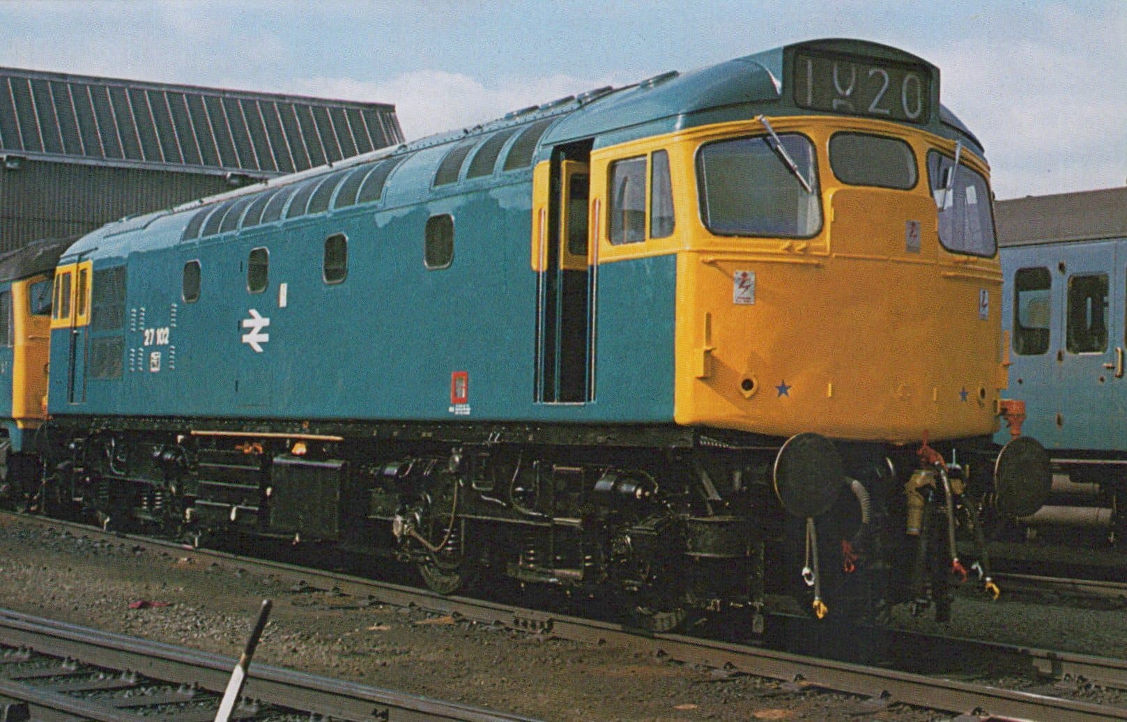 Railways Postcard - No 27 102 Train on Eastfield Depot in 1978 - Mo’s Postcards 