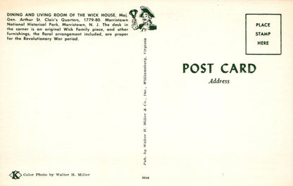 America Postcard - The Wick House, Morristown National Historical Park, New Jersey - Mo’s Postcards 