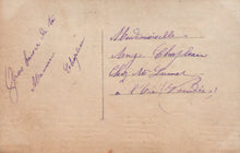 Load image into Gallery viewer, Greetings Postcard - Lady, Flowers and an Aeroplane - Mo’s Postcards 
