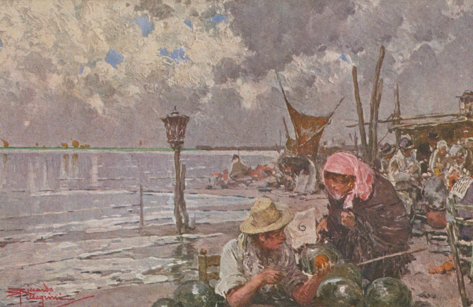 Art Postcard - R.Pellegini - Spiaggia - Playa - Plage - Strand - Seashore - Mo’s Postcards 