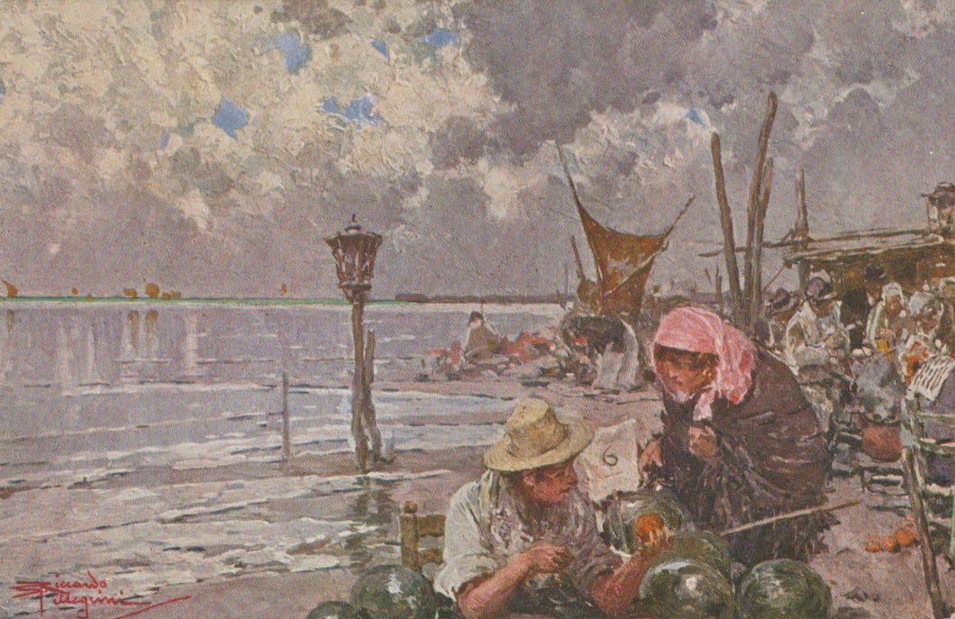 Art Postcard - R.Pellegini - Spiaggia - Playa - Plage - Strand - Seashore - Mo’s Postcards 