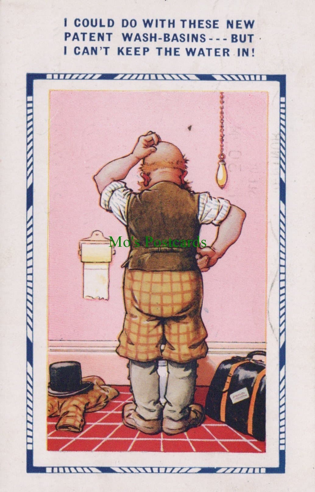 Comic Postcard - Toilet / Bathroom / Plumber