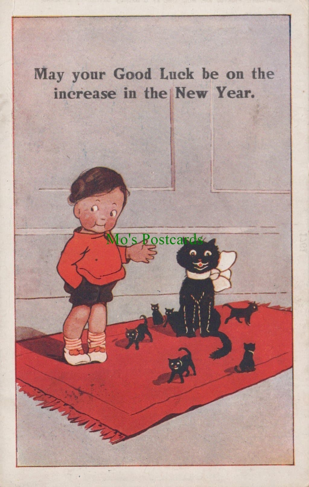 Comic - Boy / Black Cat / Good Luck