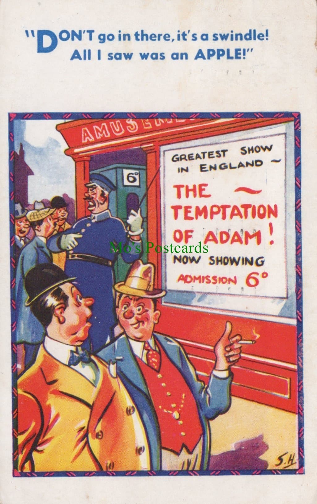 Comic Postcard - Amusements / Show / Scam